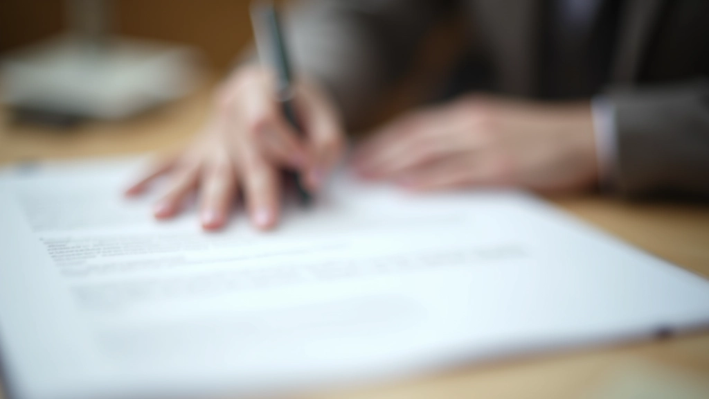 Nahaufnahme eines ausgefüllten Testamentsdokuments mit handschriftlichen Notizen und Unterschrift auf Holztisch