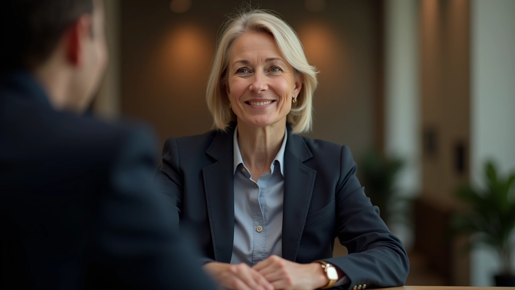 Ältere Frau bei der Beratung mit Finanzberater über Vermögensplanung